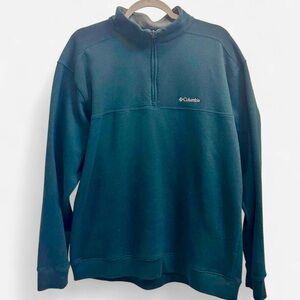 Deep green Columbia Sportswear quarter zip pullover sweatshirt